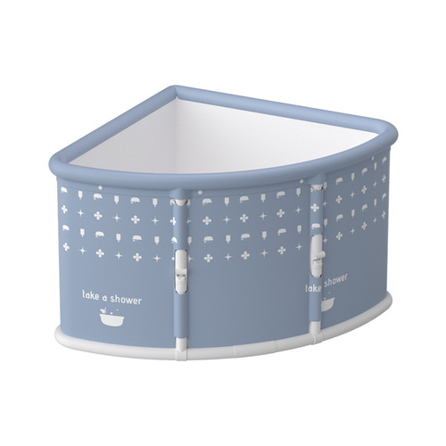 Household one-click folding installation-free bathtub adult bathtub portable one-second folding children's triangle bathtub