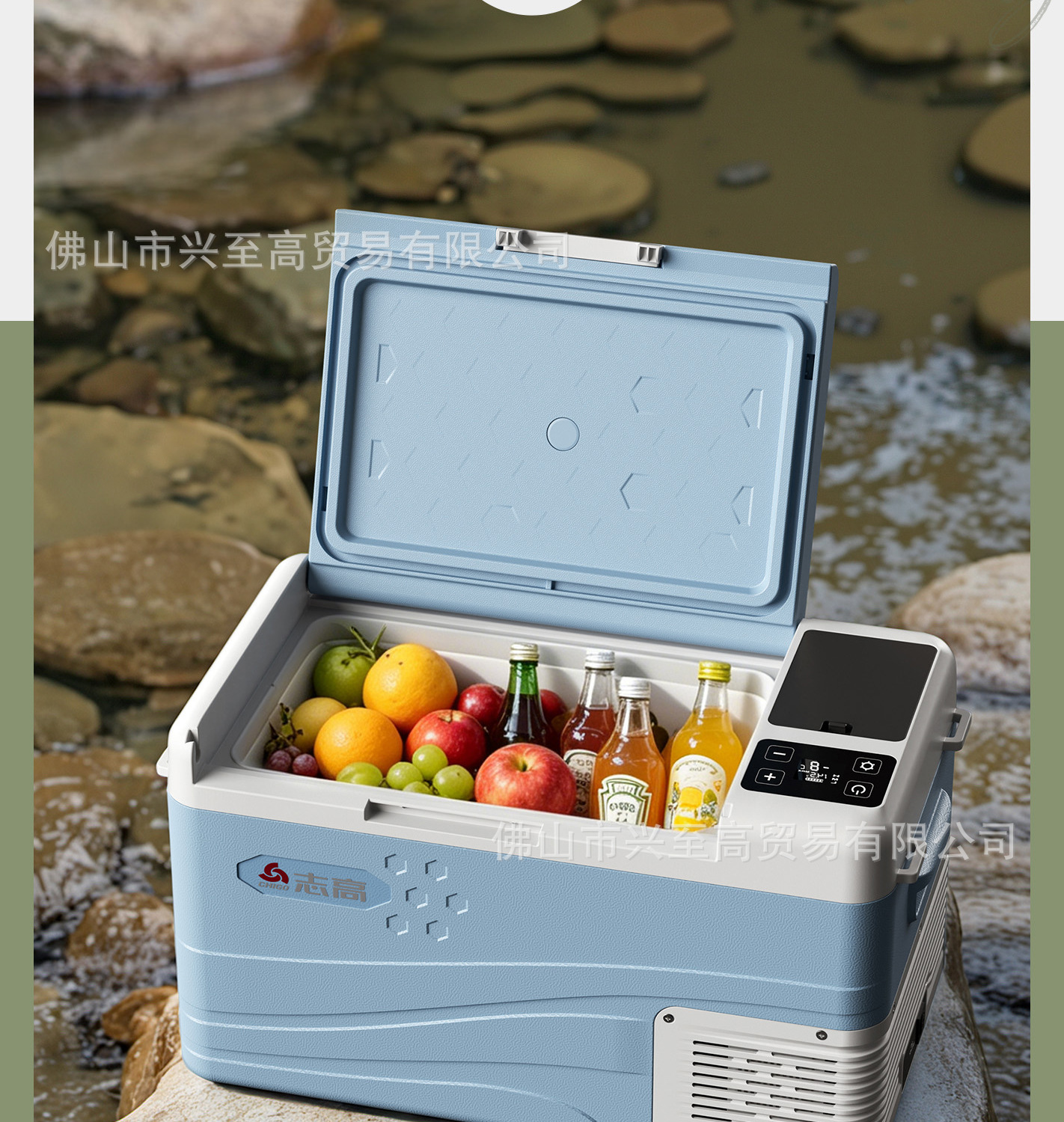 Zhigao Car Refrigerator 24V for Large Trucks and Home Use, Dual-Purpose Refrigeration Compressor Freezer, 12V Outdoor