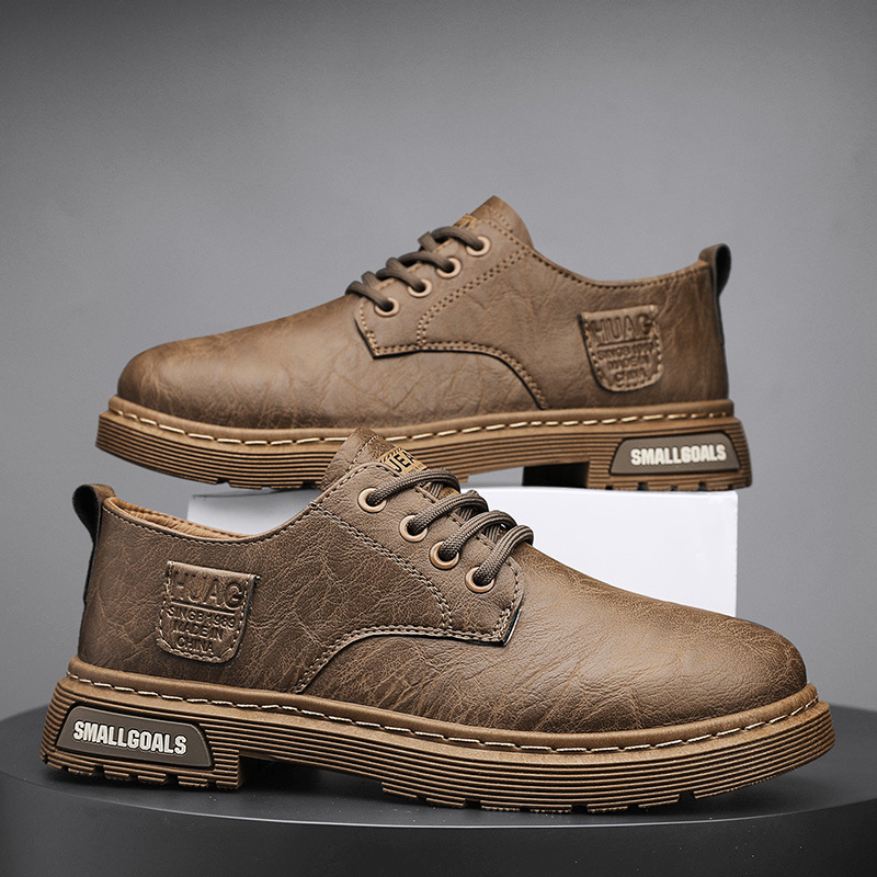 Zapatos de hombre primavera nuevos zapatos de cuero casuales de negocios tendencia zapatos variados zapatos de hombre un pedazo de zapatos de trabajo antideslizantes