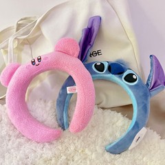 Star Planet Kirby and Friends Cute Pop Girl Cartoon Plush Headband, Face Cleansing Mask Accessory