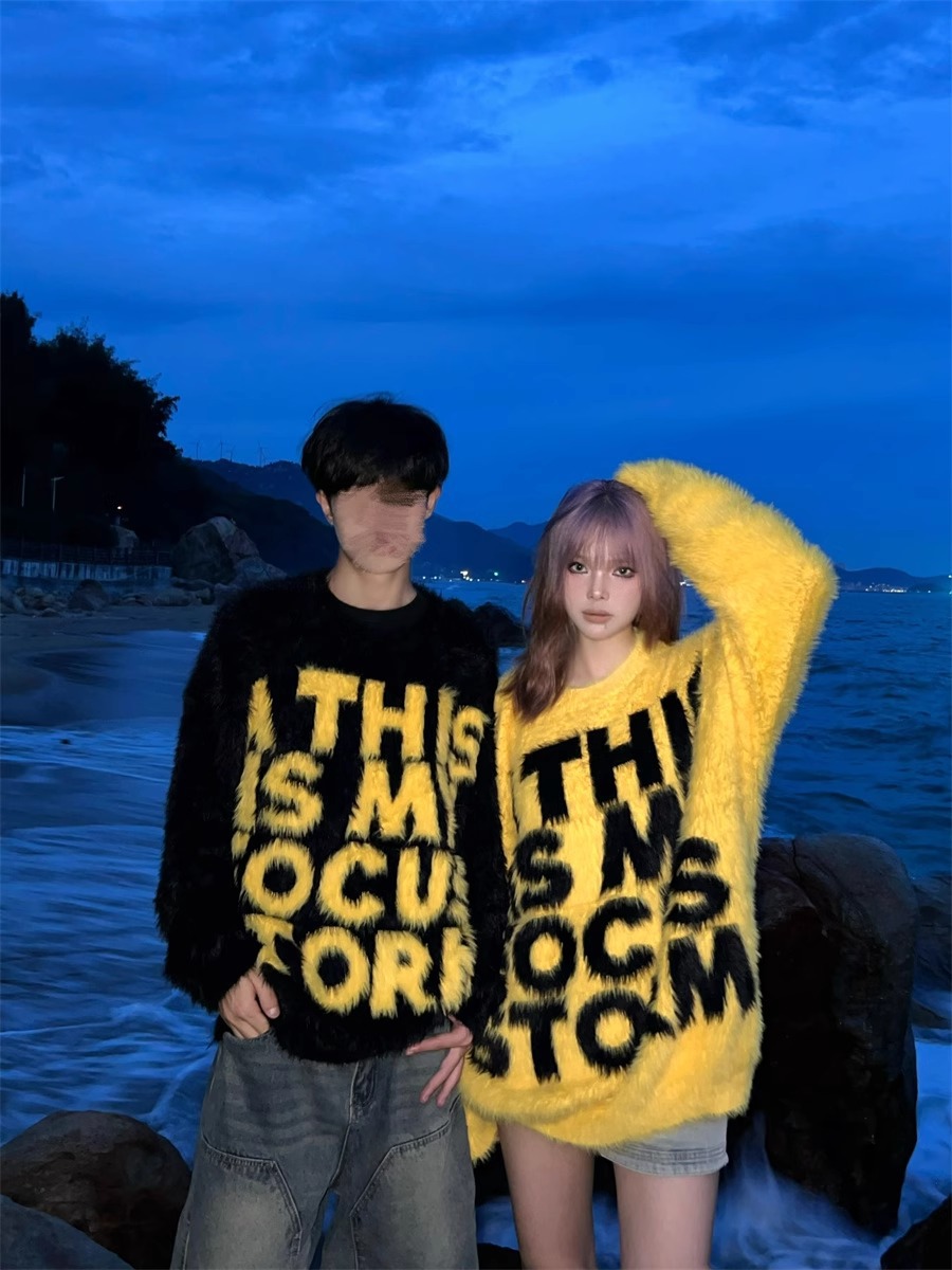 Men's Wool Sweater Lazy Style Couple Knit Pullover Autumn Winter_voghion.com
