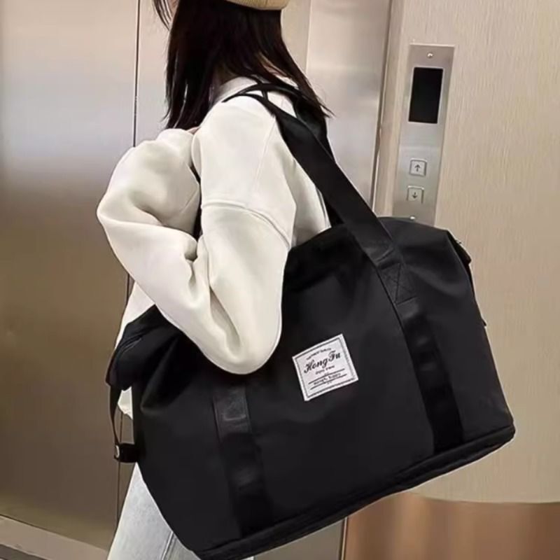 大容量旅行包女短途旅游手提收纳包轻便待产包学生单肩行李健身包|undefined
