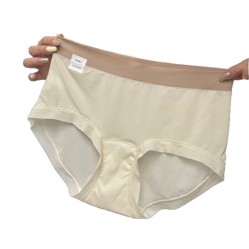 新品液态奶皮啵啵内裤女冰丝舒适透气高弹女士中腰三角内裤礼盒装|undefined