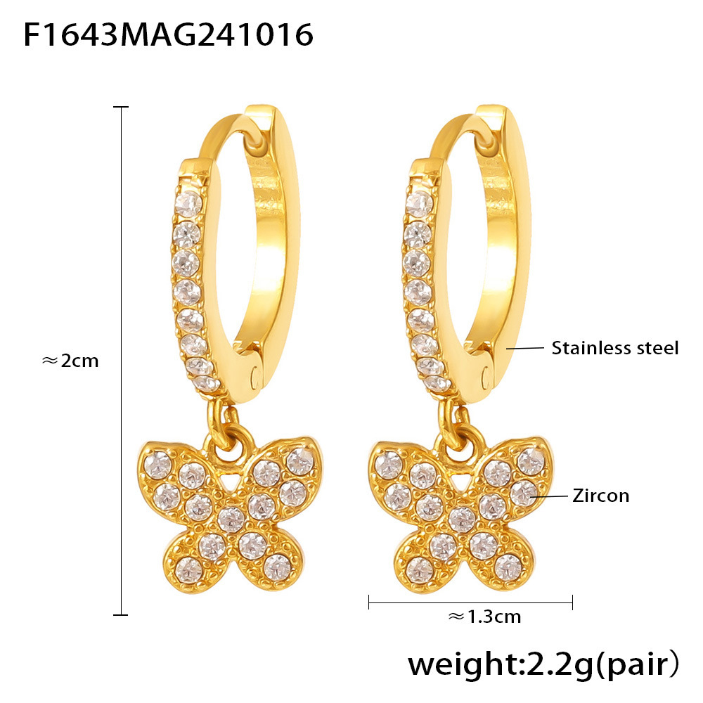 Sugar Cube Geometric Zircon Earrings Hand Inlaid Diamond Jewelry_voghion.com