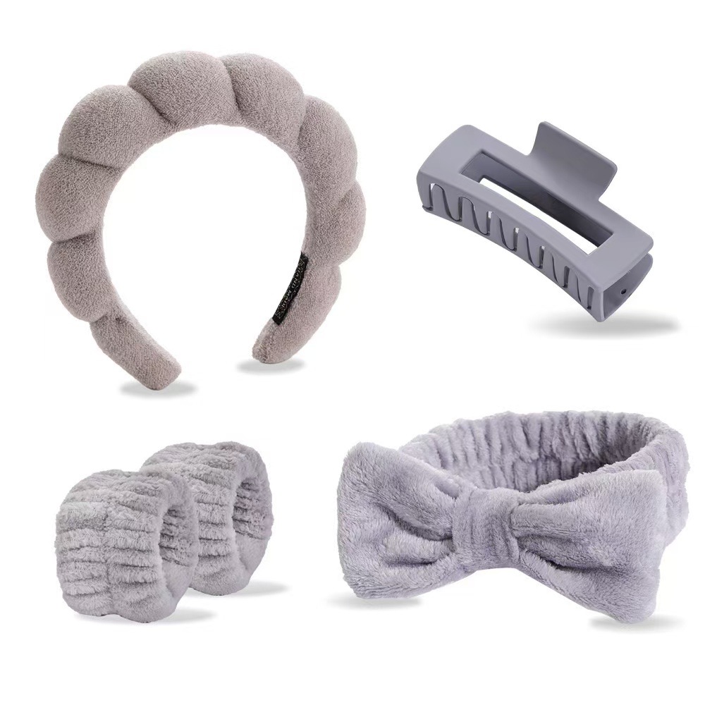 Diadema esponjosa de toalla estilo twist coreano para mujer, de alta gama, para elevar la coronilla, ideal para maquillaje, spa o lavado de cara. image 47