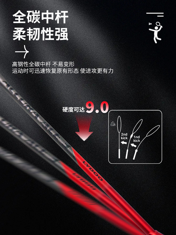高端46T羽毛球拍t700高强度碳纤维单双拍耐打成人专业级羽毛球拍|undefined