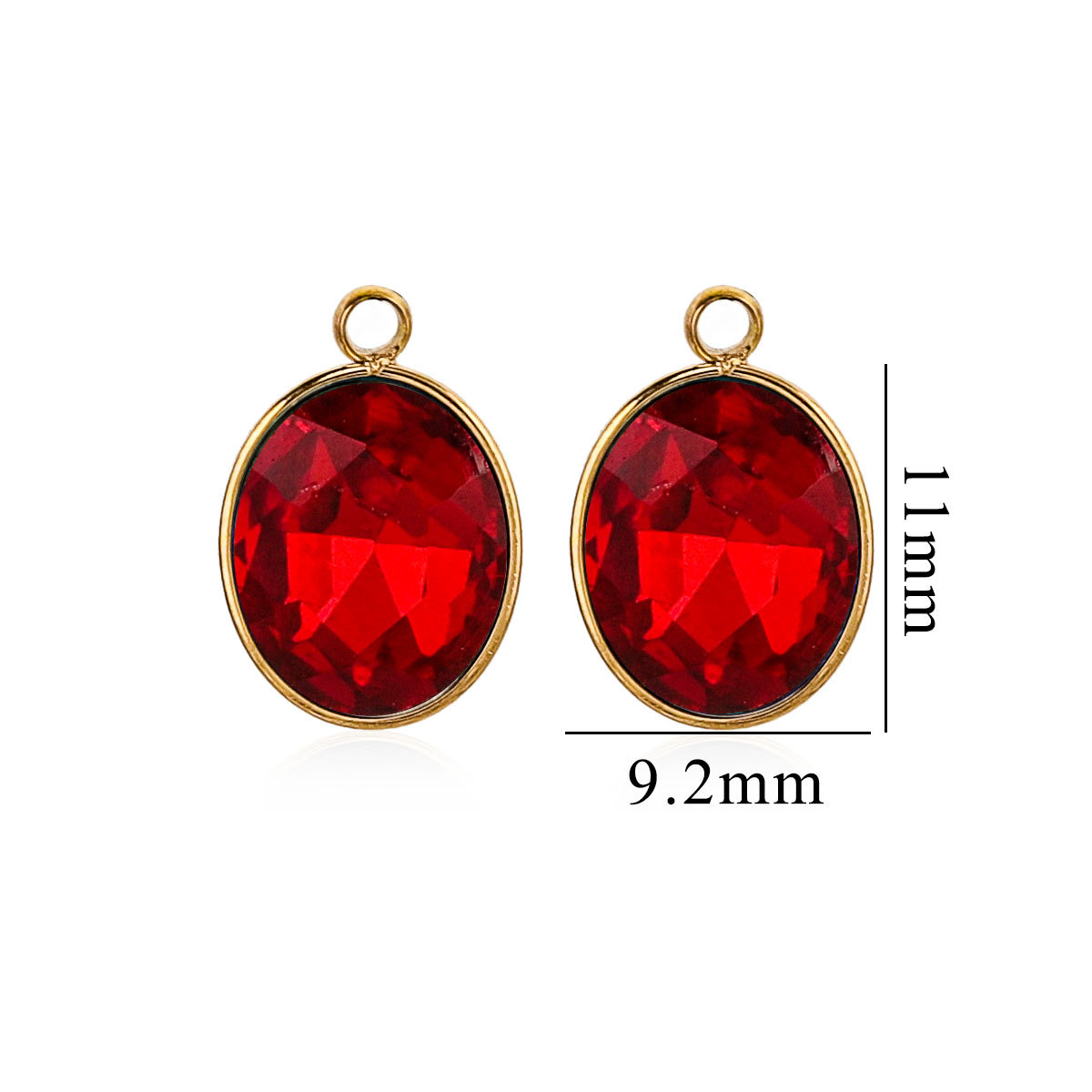 Joyas hechas a mano de bricolaje transfronterizas accesorios de acero inoxidable colgante collar de cristal ovalado pendiente colgante colgante