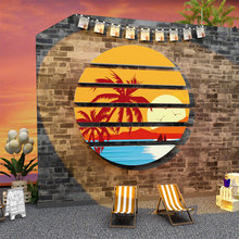 椰子树网红拍照区布置工业露营风户外小院打卡背景墙面装饰品摆件