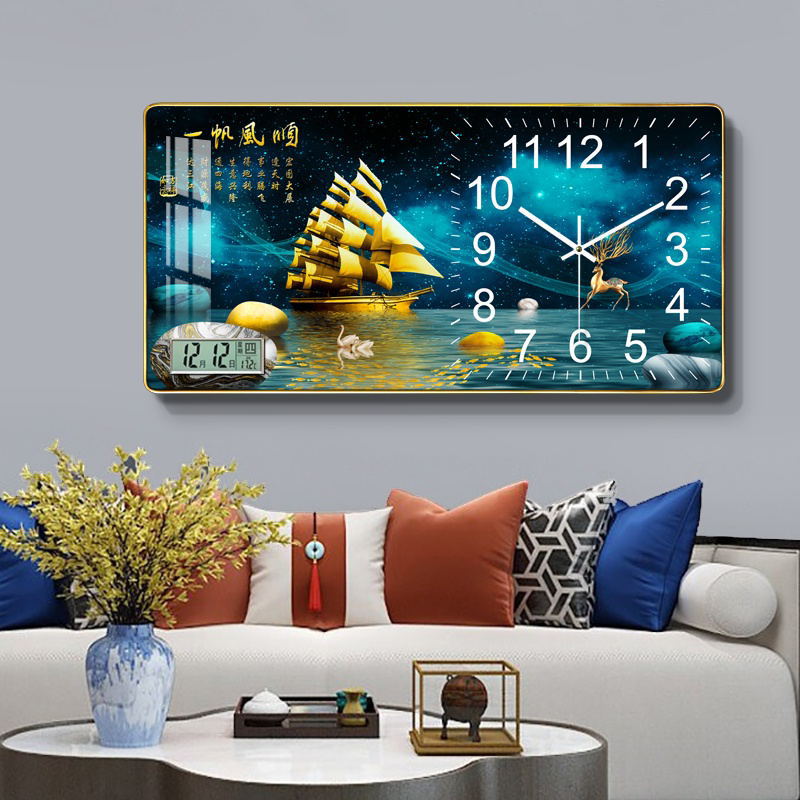 Reloj de pared con calendario perpetuo silencioso, con temperatura – reloj de cuarzo de moda, venta directa de fábrica.