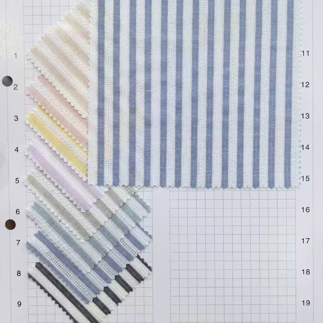 春夏新品   直棱条色织沙罗   韩版衬衣裙装裤装童装睡衣鞋帽面料