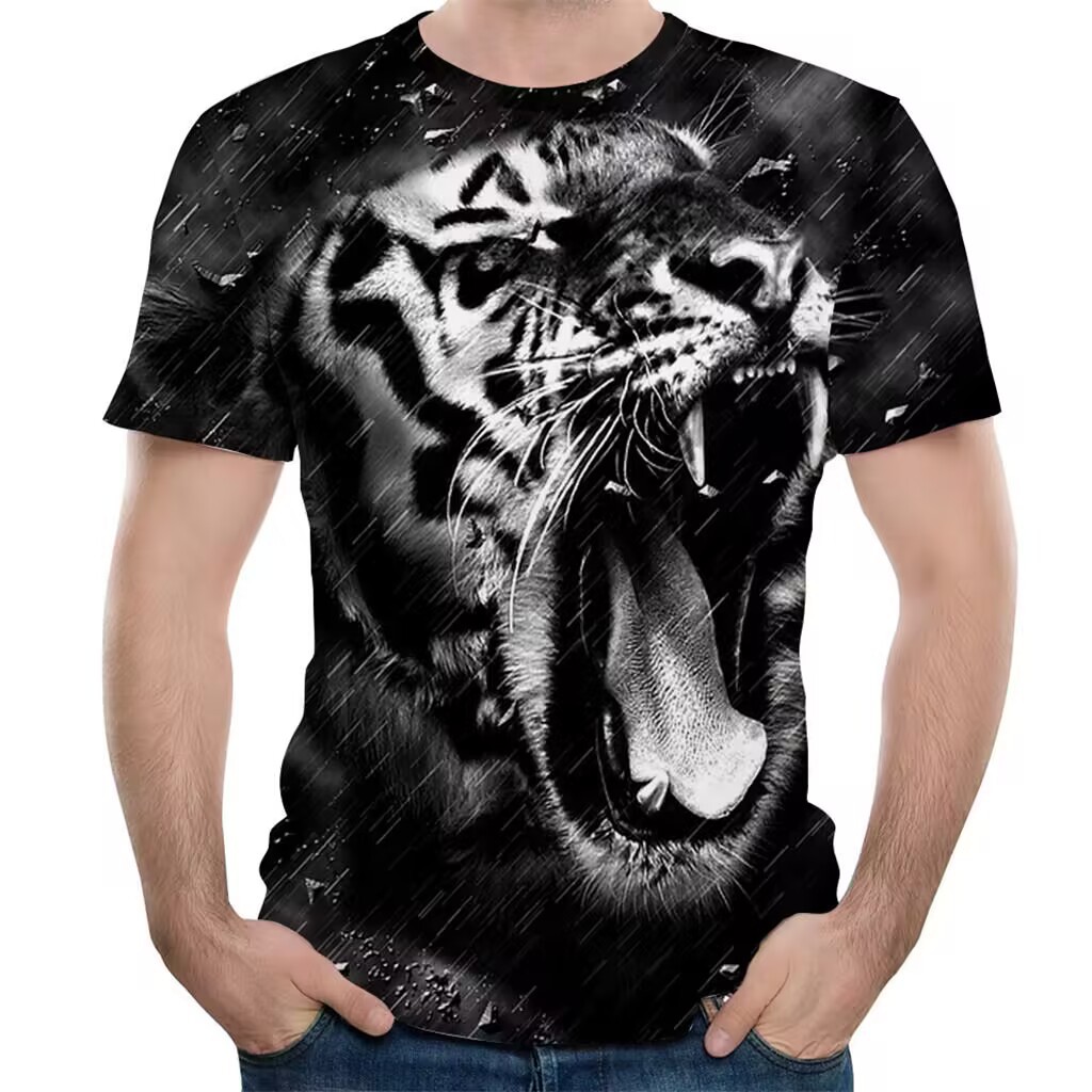 Europa y América nuevos elementos de Halloween Impresión digital manga corta hombres y mujeres Amazon fabricantes suministran 3D camiseta de las mujeres