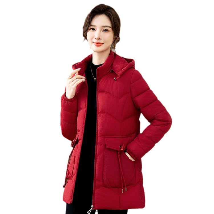 Ropa de algodón gruesa de madres de invierno de mediana edad, chaqueta de algodón de moda caliente, chaqueta de reducción de edad universal image 6