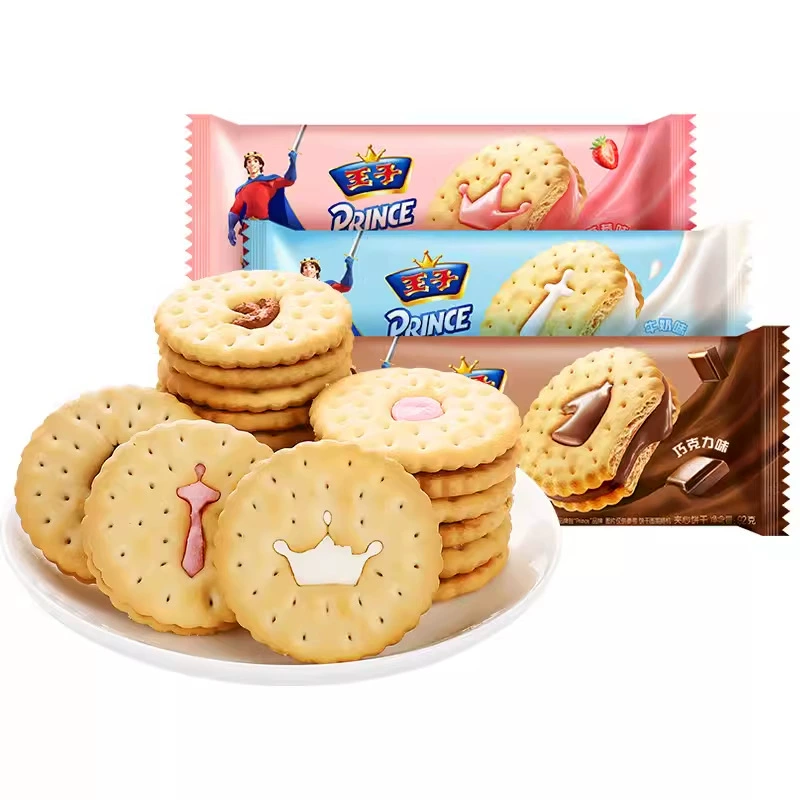 Yizi Prince Skill Biscuits 92г пакеты клубника молочный шоколад детские закуски офисные снеки