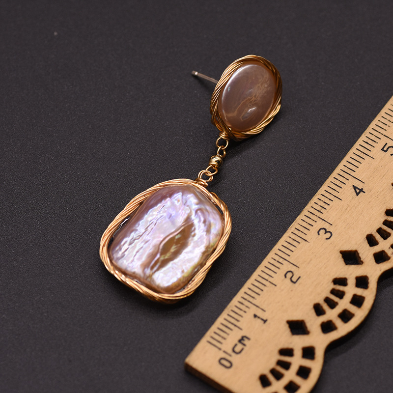 Pendientes de perlas de belleza geométrica sensación de luz barroca geométrica suministros de boda al por mayor Gran conjunto completo de pendientes de perlas