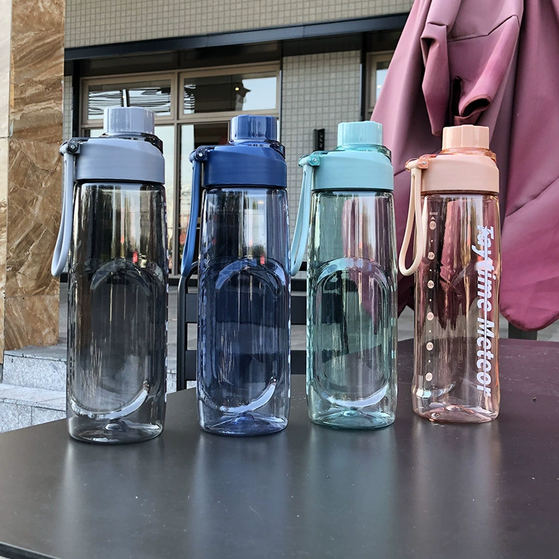 Спортивная бутылка для воды Harajuku, пластик 600–680 мл, крышка с ремешком и переносная школьная кружка