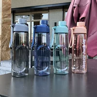 Спортивная бутылка для воды Harajuku, пластик 600–680 мл, крышка с ремешком и переносная школьная кружка