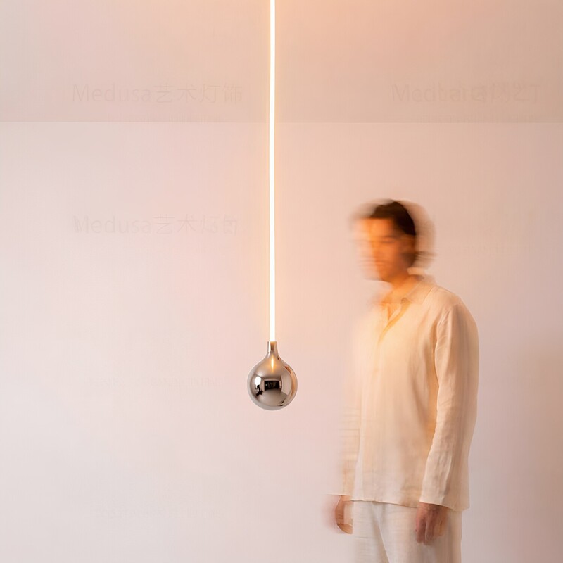 Italian Oops chandelier designer's modern minimalist ambiance lamp for bedroom bedside, living room, and study corner