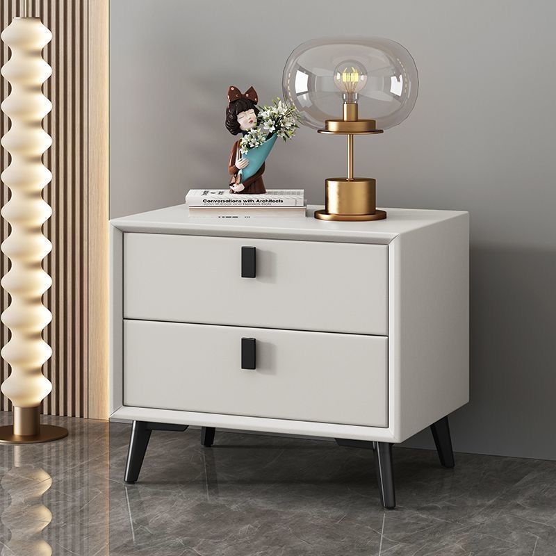 Mesa de cabecera inteligente transfronteriza moderna y simple carga inalámbrica con audio LED multifuncional gabinete de cabecera de dormitorio residencial