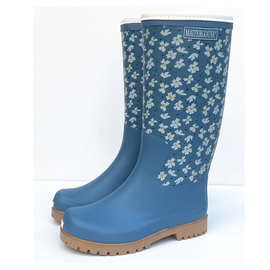 日本小花雨靴橡胶柔软雨鞋仿靴有型厚底透气时尚流行防水高筒成人