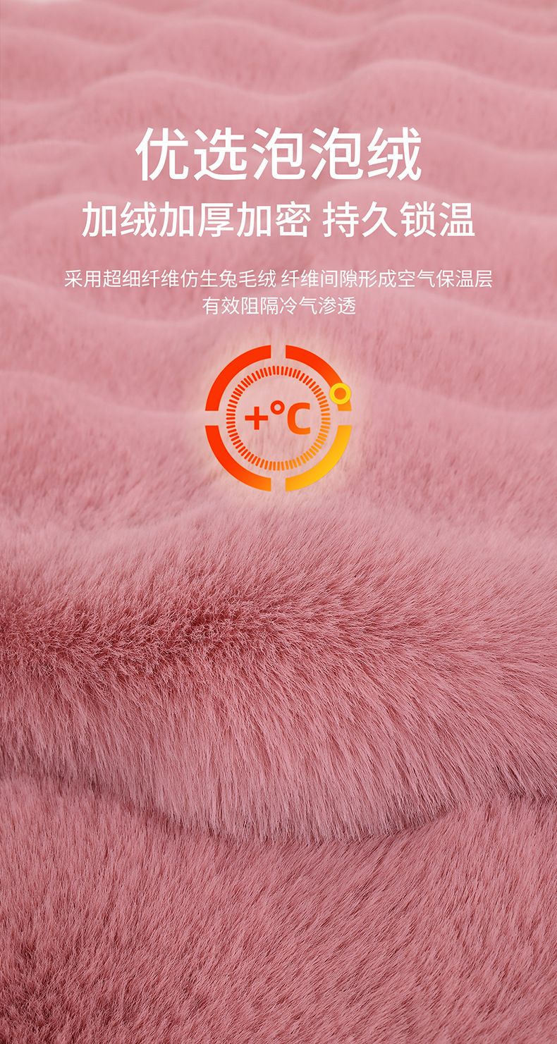 Wholesale Amazon Tm Labeling Value-Added New Bubble Velvet Seat Cushion Autumn and Winter Warm Imitation Fur Rabbit Plush Car Seat Cushion