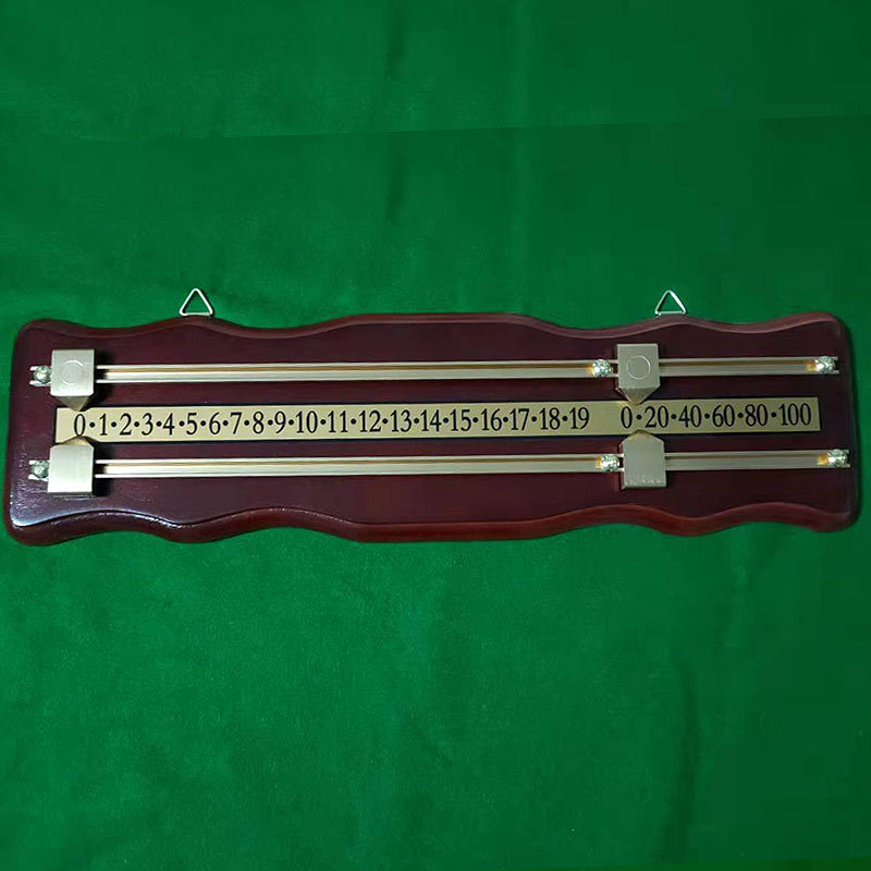 Dispositivo de puntuación de billares Tablero de puntuación Tablero de alta densidad Integrador de billares Tablero de puntuación de billares en forma de onda de 2 pistas