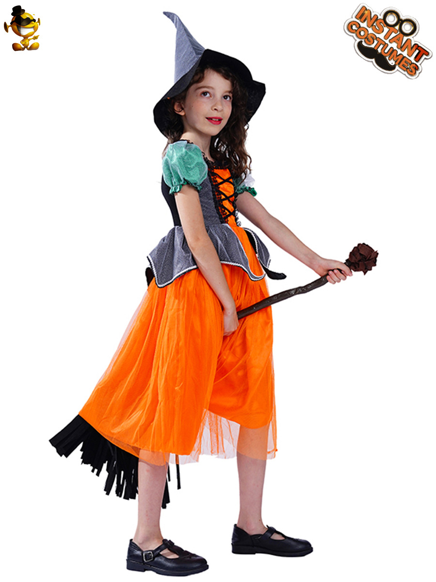 Halloween nueva calabaza pequeña bruja Cosplay traje mascarada etapa traje rendimiento traje juego de rol