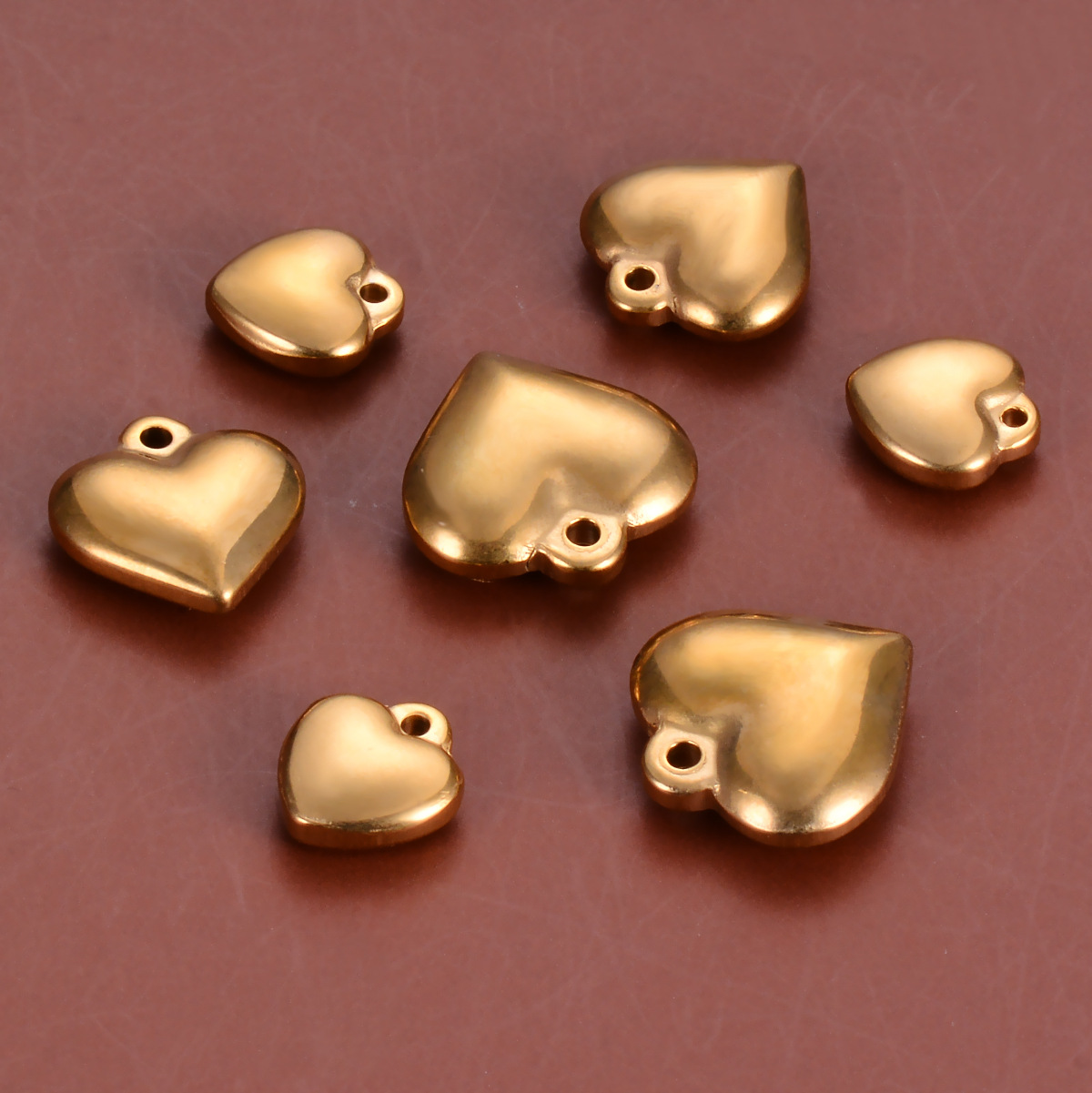 Simple Style Style 10 PCS/Package Stainless Steel Heart Shape Pendant