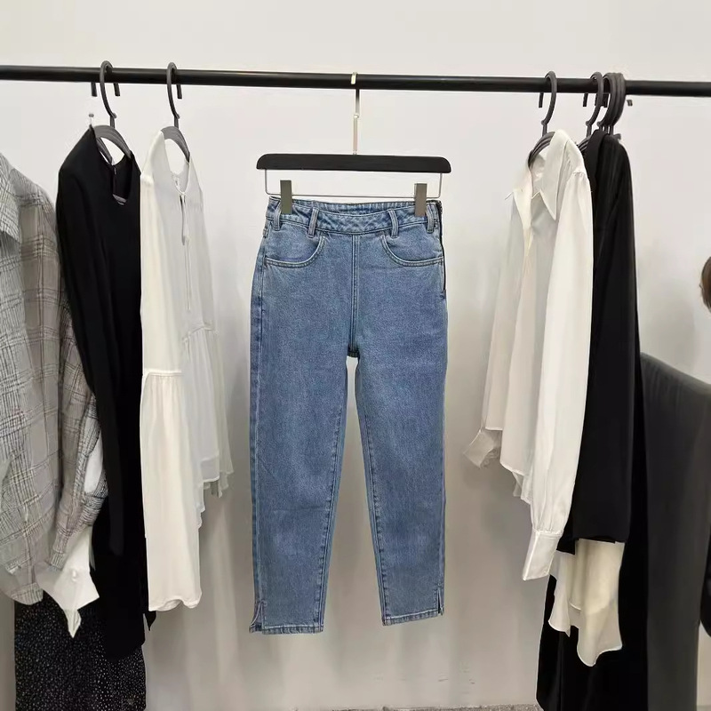 Tail Single Hem Side Vented Slim-fit Slim-fit Leggings Jeans