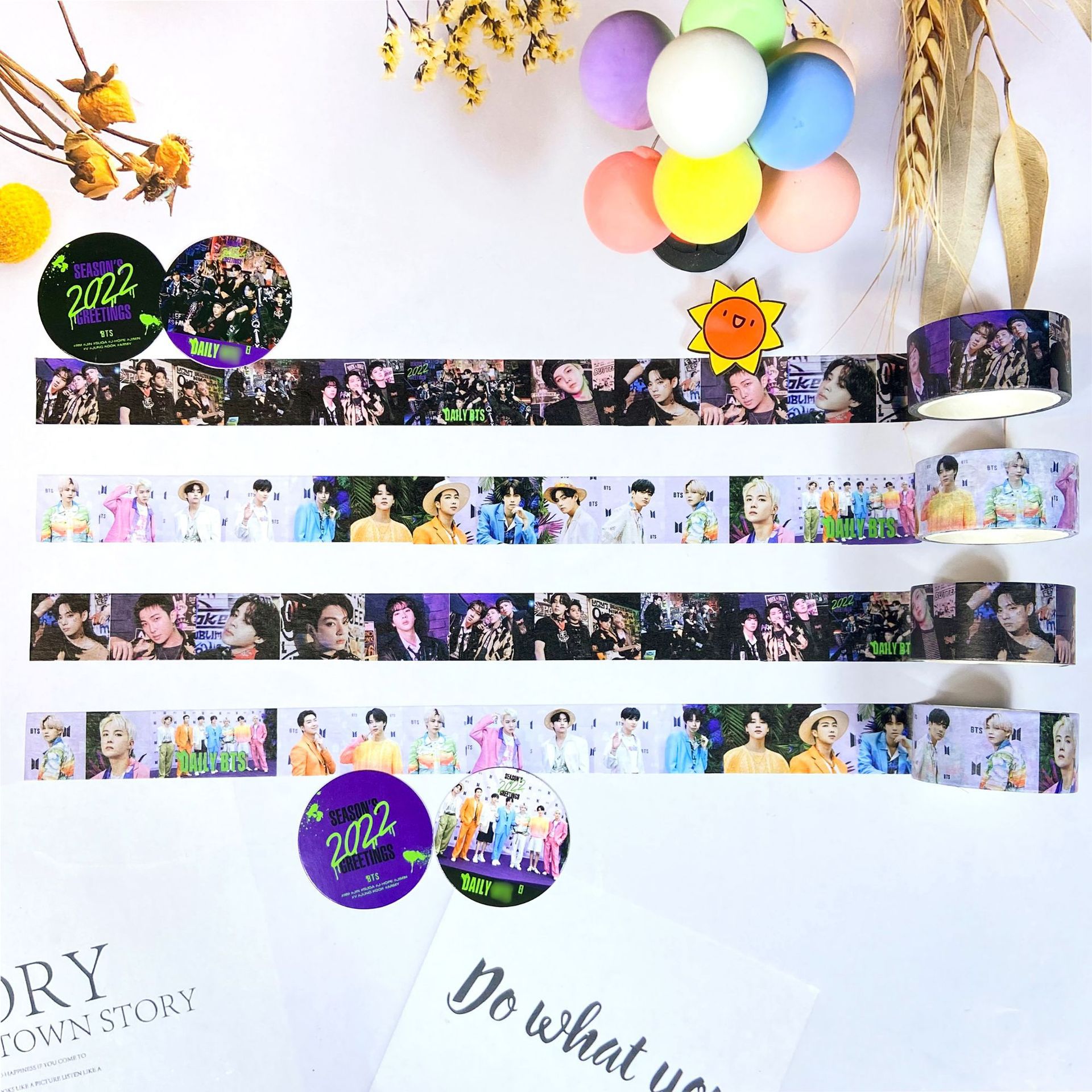 2022 BTS and Papertape SEASON'S GREETINGS Stationery Handmade Sticker