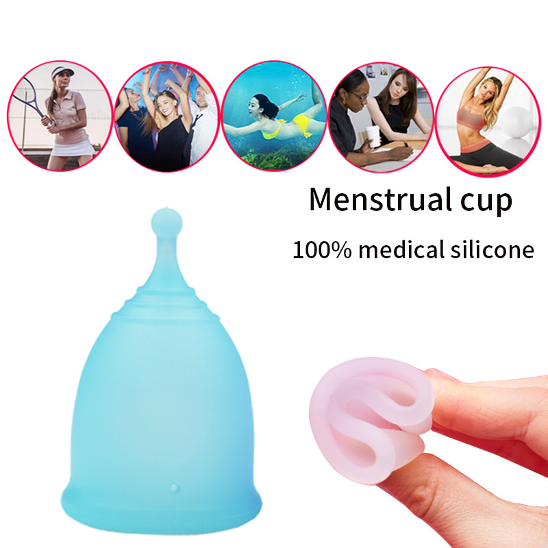 Cross-border silicone menstrual cup, female aunt cup, can swim instead of sanitary napkin, prevent side leakage, menstrual cup