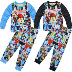 国境を越えたゲームRoblox中の子供120-170ヤードの家庭服セット長袖2セットのパジャマ565