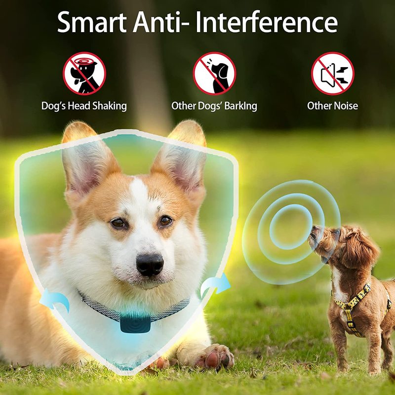 ペットのしつけ装置、インテリジェントな無駄吠え防止装置、犬の無駄吠え防止首輪、防水振動首輪、全自動トレーニング用品|undefined
