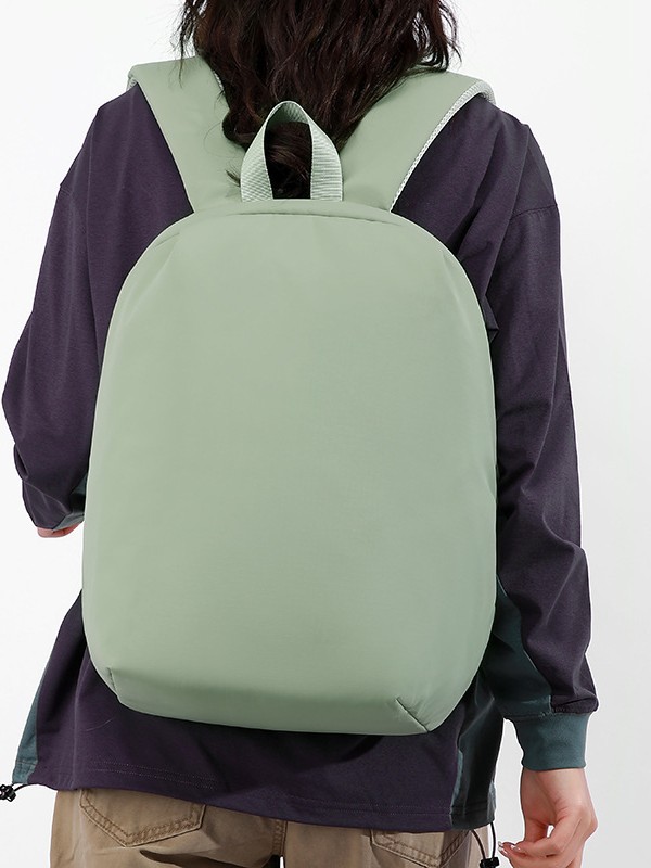 Cross-border minimalist men's business backpack, large-capacity water-resistant laptop bag, commuter double-zipper backpack