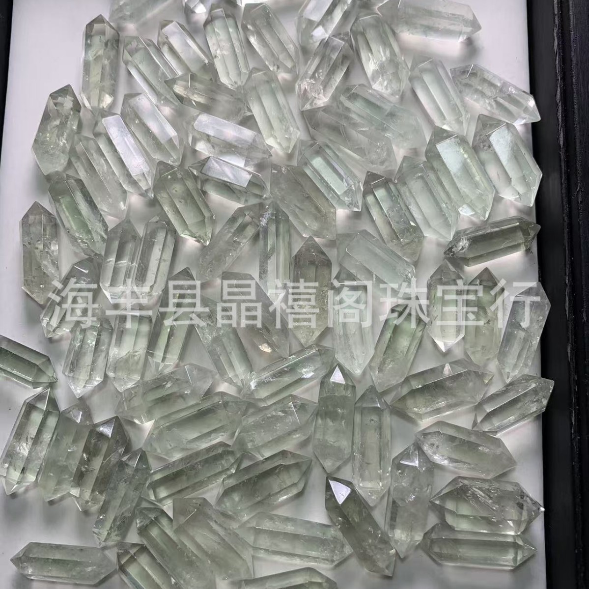 天然绿水晶绿阿塞双尖裸石 手串手链DIY饰品配件 配珠散珠批发