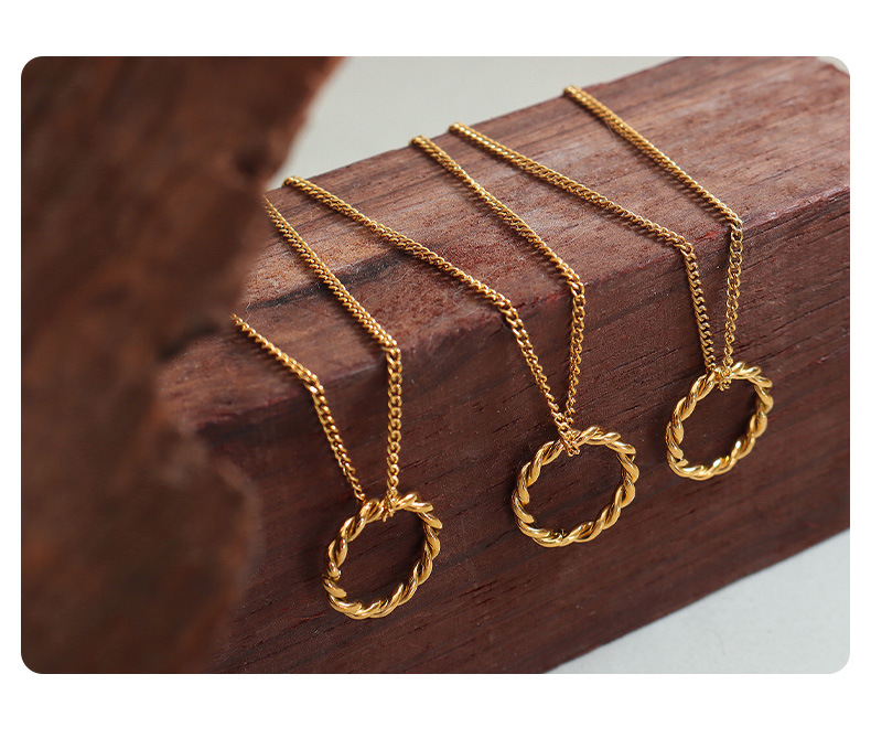 Fashion Solid Color Titanium Steel Earrings Necklace