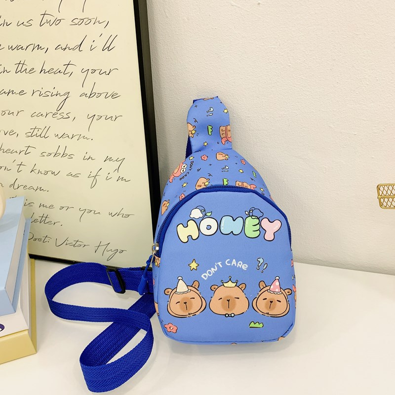 2025 nuevo bolso infantil caricatura lindo capibara bolso de pecho impresión extranjera mini mochila infantil