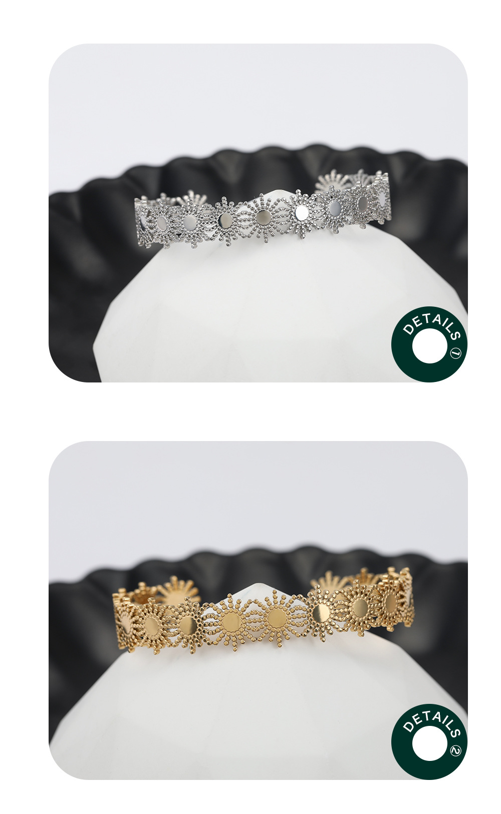 Fashion Geometric Stainless Steel Bangle Plating No Inlaid Stainless Steel Bracelets