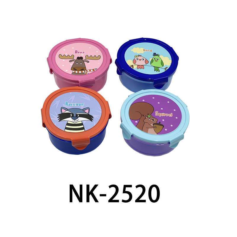 Comercio exterior transfronterizo retráctil flash colorido película de dibujos animados caja de preservación de frescura rectangular cuadrada redonda sellada caja de almacenamiento de bocadillos