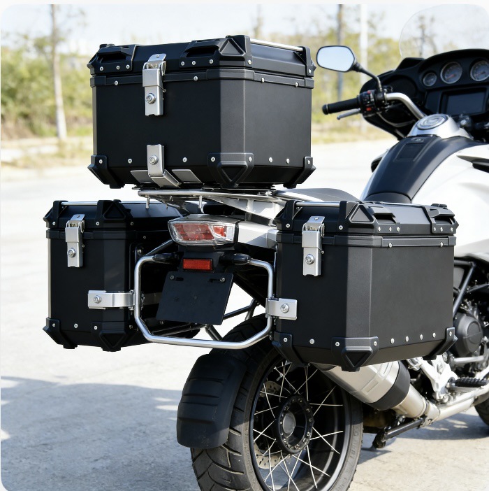Shengshi 703F Three-Box Original Side Frame Motorcycle Aluminum Box Set, Thickened Aluminum Alloy Motorcycle Side Box and Tail Box