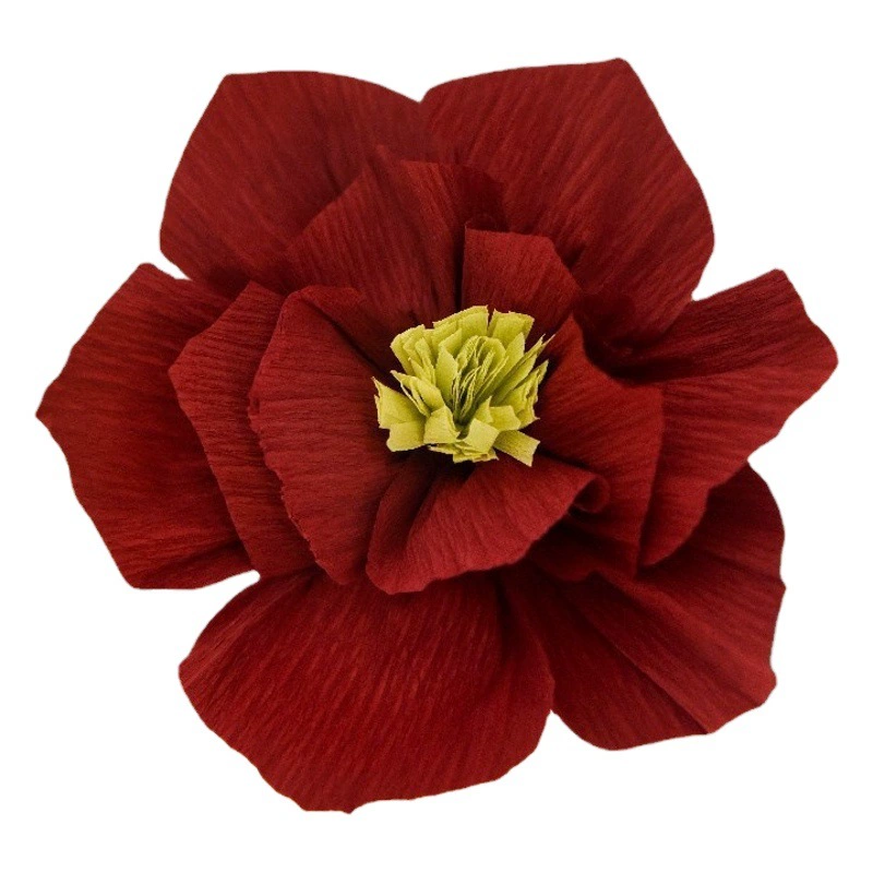 Сложенный бумажный цветок трехмерный крепированный бумажный цветок украшение свадебной комнаты Свадьба прикроватная тумбочка спальня фон стены свадебные статьи