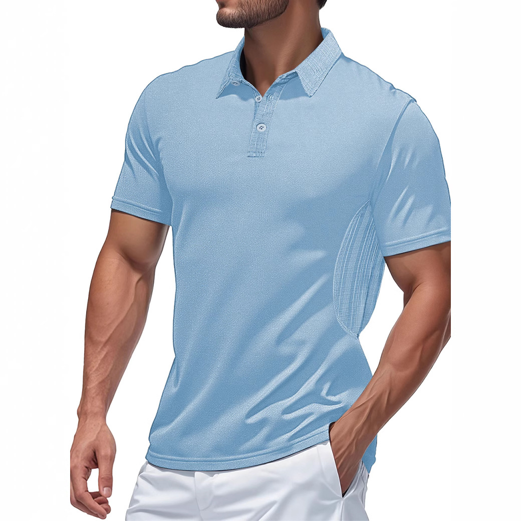 Nueva Camiseta Polo de Verano para Hombre, Estilo Europeo y Americano, de Algodón Perlado, Cuello Solapa Moderno, Corte Holgado Informal, Color Sólido, Manga Corta