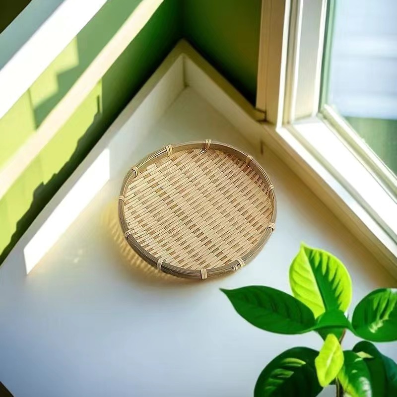 이벤트: 수제 원형 대나무 트레이 13cm