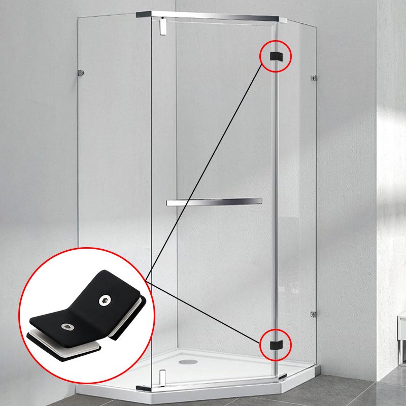Partición de vidrio de acero inoxidable Clip fijo de 90 grados Accesorios de vidrio para sala de ducha Clip de valla de balcón Precio de fábrica al por mayor