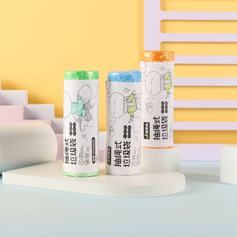 Jiemesen フラット口かわいい厚みのあるゴミ袋黒防水手頃な価格のビニール袋 45*55 センチメートル工場直販|undefined
