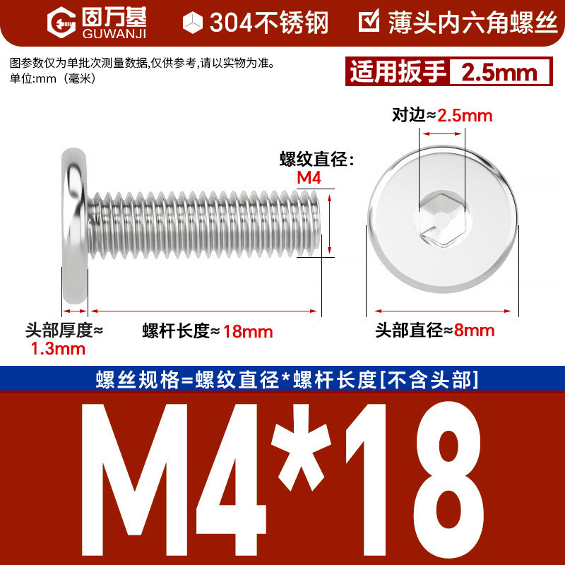 304 M4*18