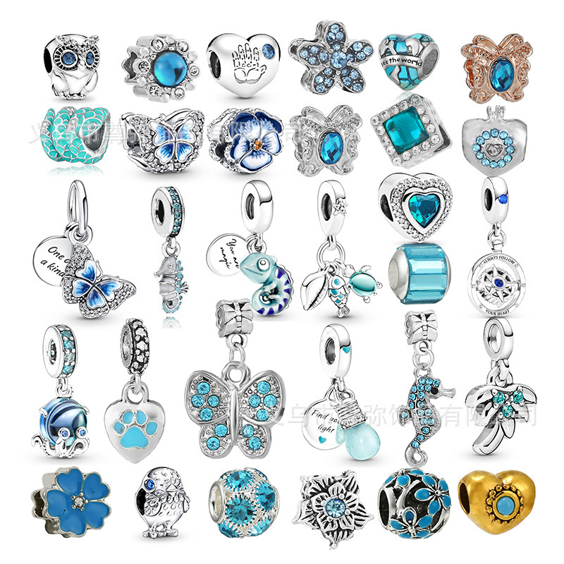 Zunmi jewelry spring ocean series blue ladies butterfly starfish shell pendant charm factory wholesale Zunmi jewelry spring ocean series blue ladies butterfly starfish shell pendant charm factory wholesale