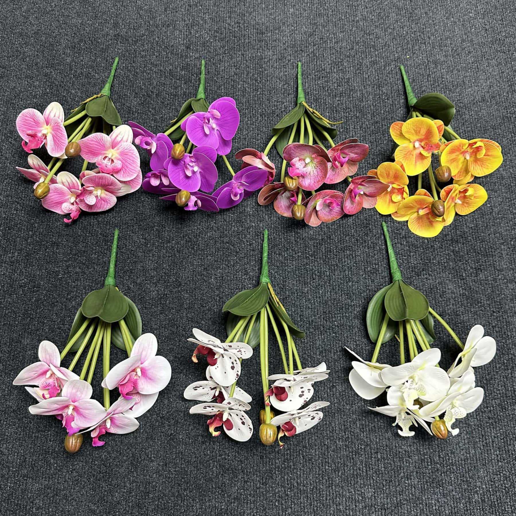 Simulación de impresión 3D orquídea mariposa en maceta decoración de la sala de estar accesorios adornos de flores falsas transfronterizas al por mayor