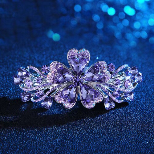 Spring clip hairpin Korean women's flower large hairpin hairpin classic retro mother spring clip hair accessory