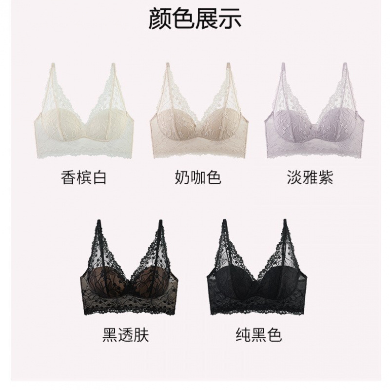 257 # New Style French Lace Vest with Built-In Fixed Coaster, Slim Fit, Push-Up, Slimming, Breast Support, No Rims