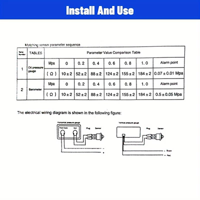 water temperature gauge Pressure Gauge Display for Engineering Vehicles